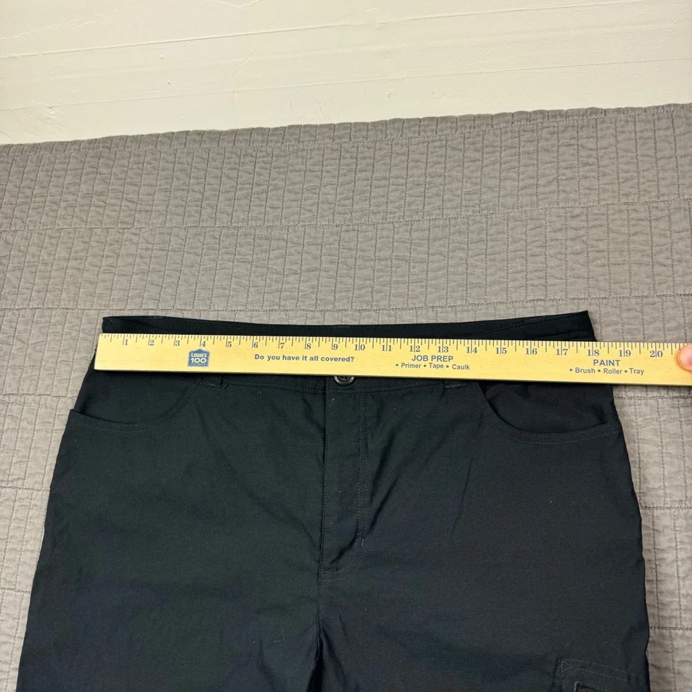 Eddie Bauer Tech Capri Pants Womens 16 Black Hiking Outdoor Camping Granola